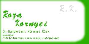 roza kornyei business card